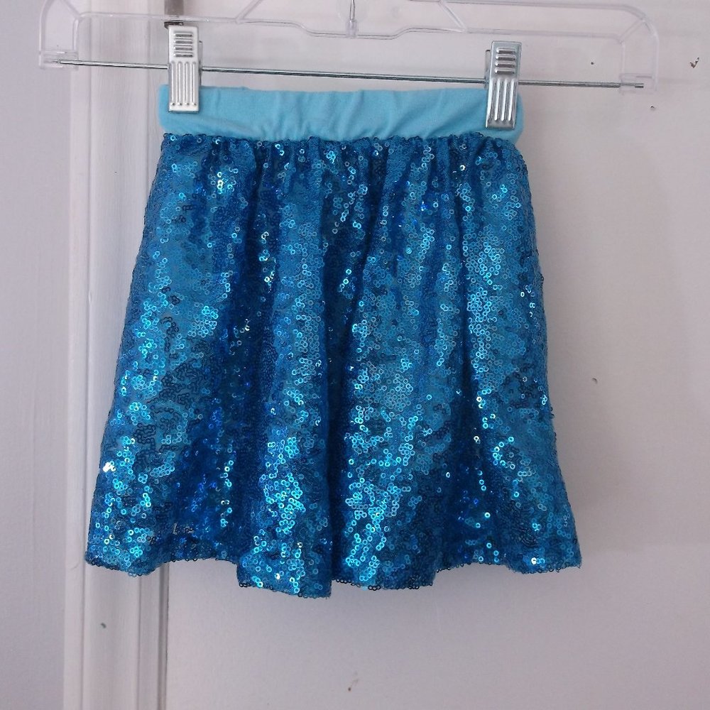 Blue Sequined Skirt Toddler Girls 3T